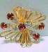 Rose and Crystal Rhinestone Brooch
