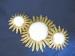 Vintage Signed Castlecliff White/Gold Tone Brooch  Earrings