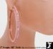 Lucite Plastic Rhinestone Earrings; Pink Lucite Earrings .
