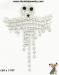 Ghost Pin: Halloween Ghost Pin, Rhinestone Ghost Pin Dangles