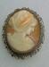 Vintage Silver Shell Cameo Brooch, Pendant