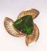 Large Apple Green Rhinestone Brooch