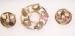 Sarah Coventry Gemstone Circle Brooch Set