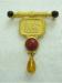 Goddesses & Deer Antiqued Gold Tone Dangle Pin/Brooch