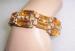 Stunning Golden Topaz Vintage Rhinestone Bracelet