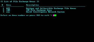 Listing of File Exchange Areas