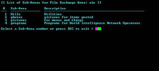 Listing of Sub-File Exchange Areas