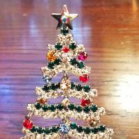 Christmas Tree Pin: Free Standing Christmas Tree Pin Bows - Antique ...